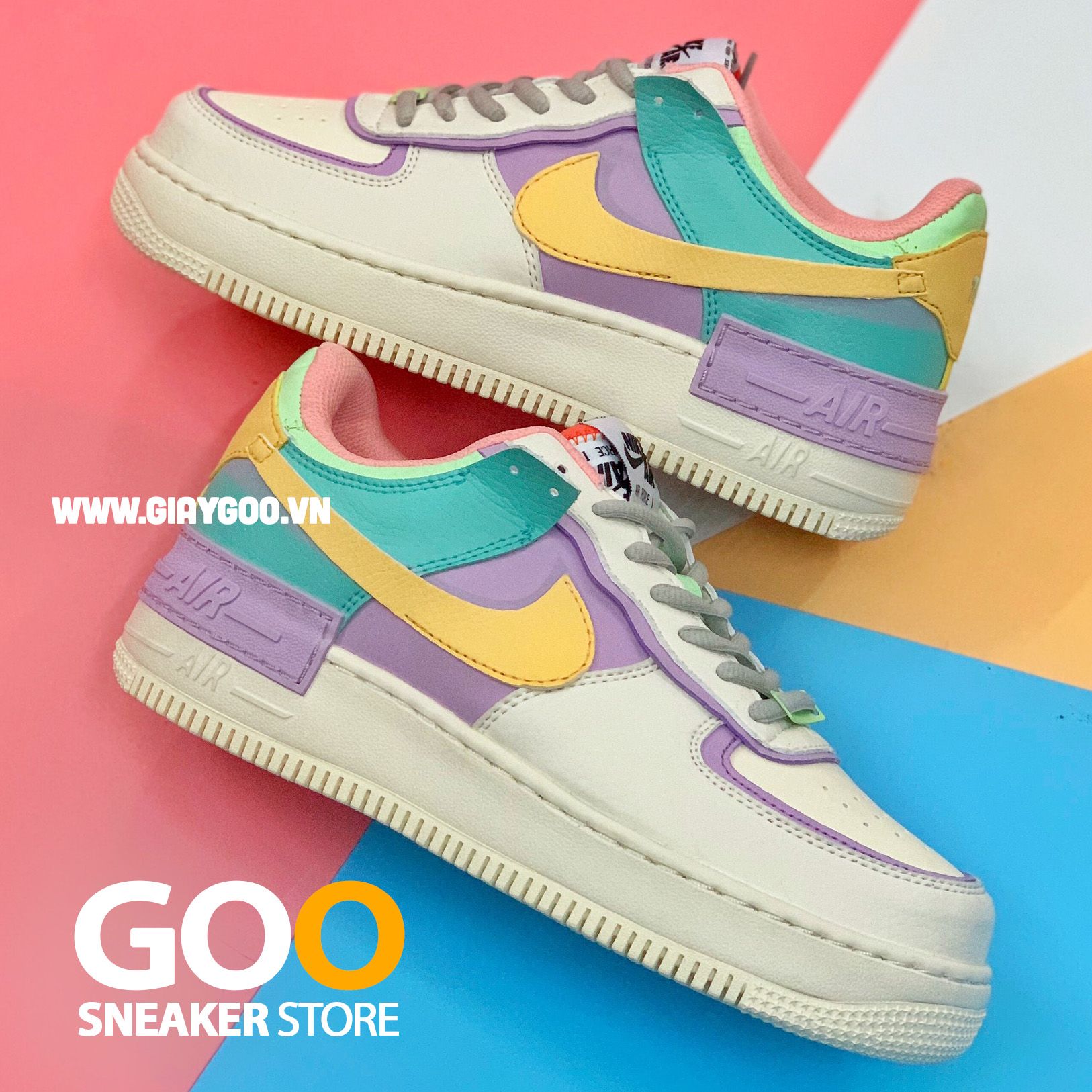Nike Air Force 1 Shadow Tím (Tặng Phụ Kiện)