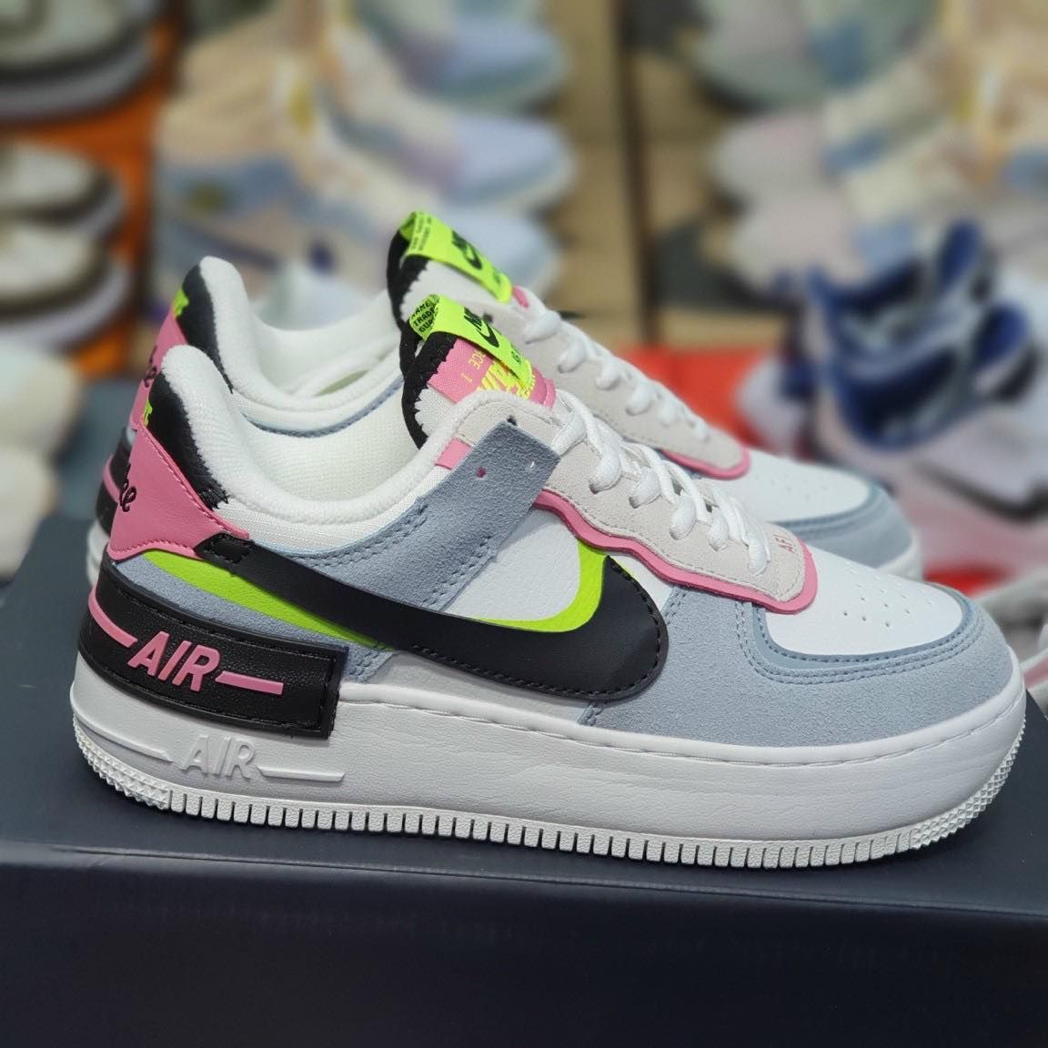  (Trưng bày) Air Force 1 Shadow Xanh Đen Hồng Rep 1:1 