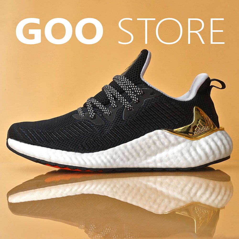  Adidas Alphaboost Đen Vàng (Boost thật) 