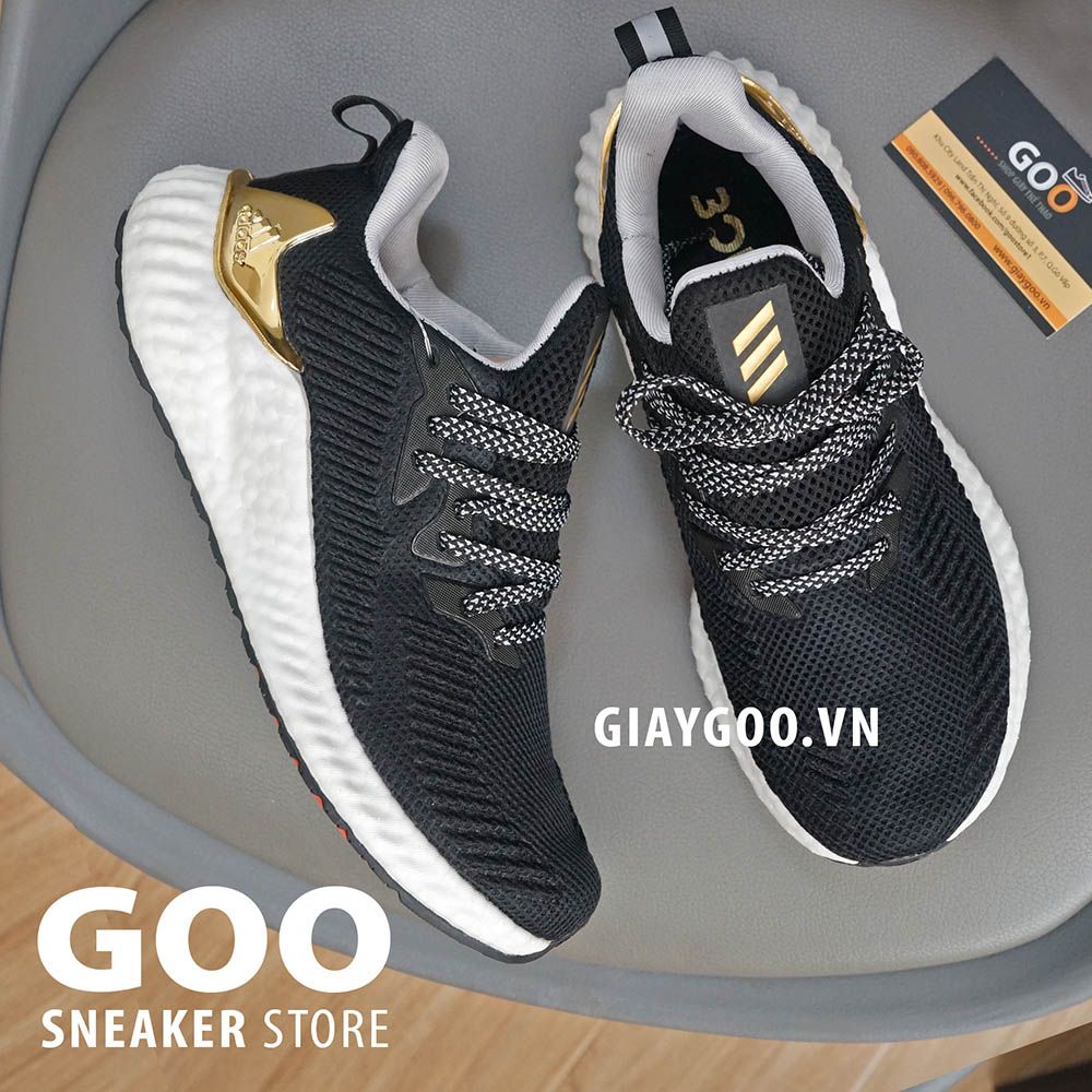  Adidas Alphaboost Đen Vàng (Boost thật) 