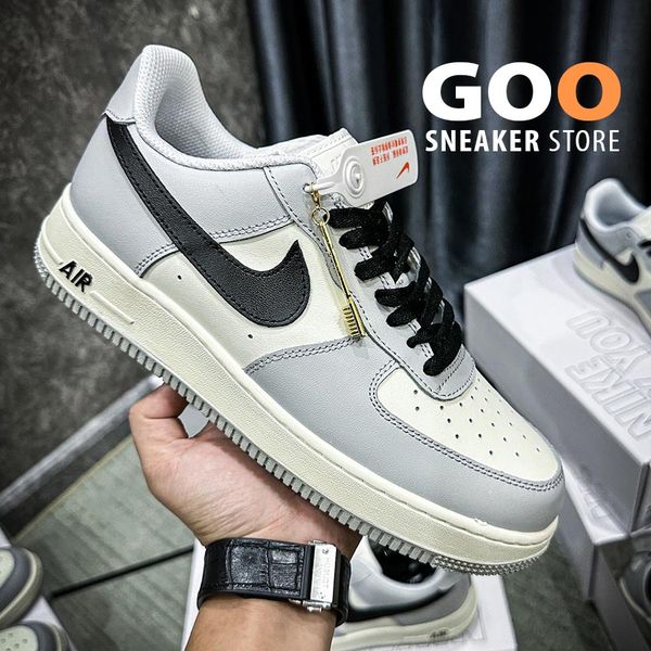 Air Force 1 custom Grey Black (Nike by you) Like Auth siêu cấp rep 11