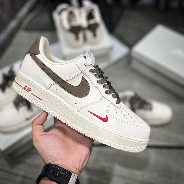 Air force 1 trắng móc nâu