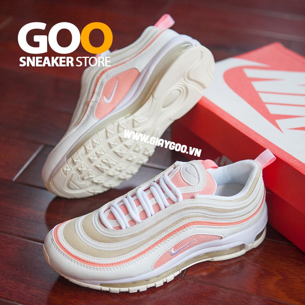  Nike Air Max 97 trắng hồng 