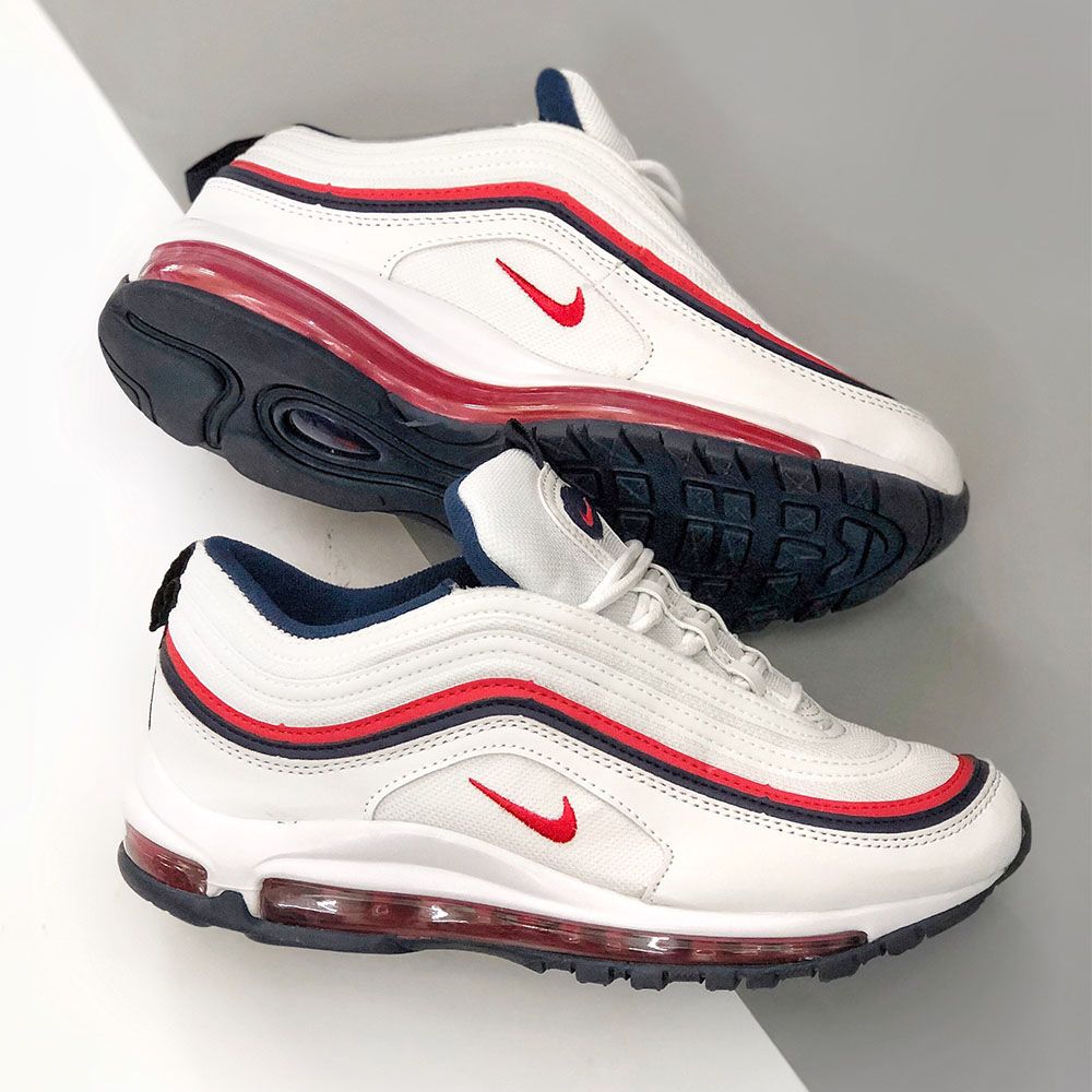 Nike air max 97 Trắng viền Đỏ