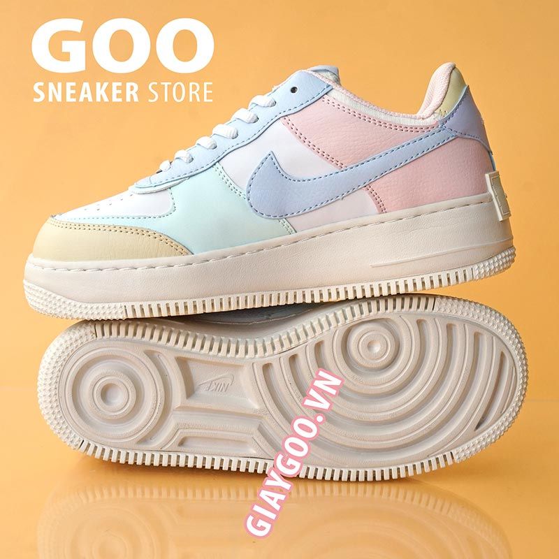  Nike Air Force 1 Shadow Macaroon Candy (Hết Phụ Kiện) 