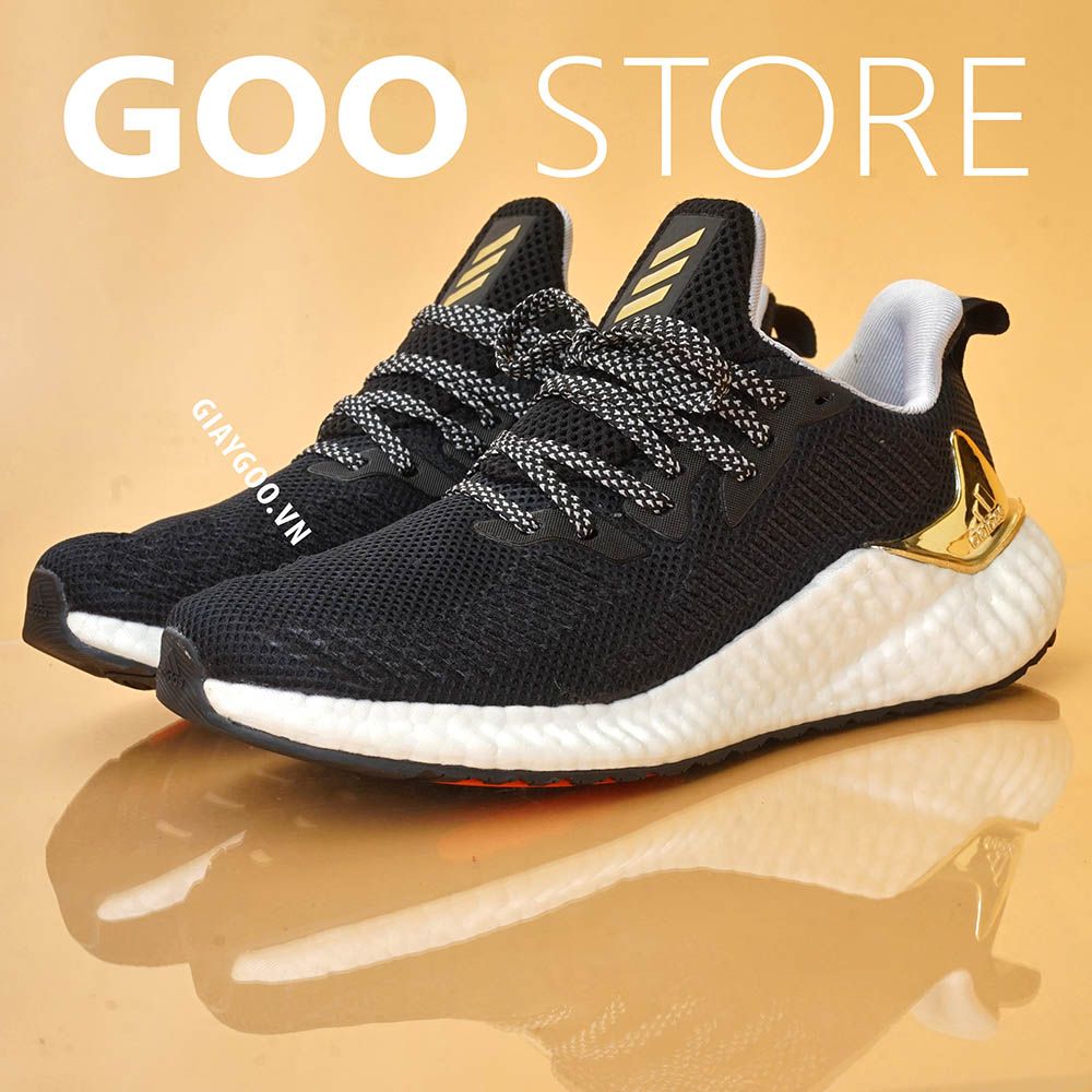  Adidas Alphaboost Đen Vàng (Boost thật) 