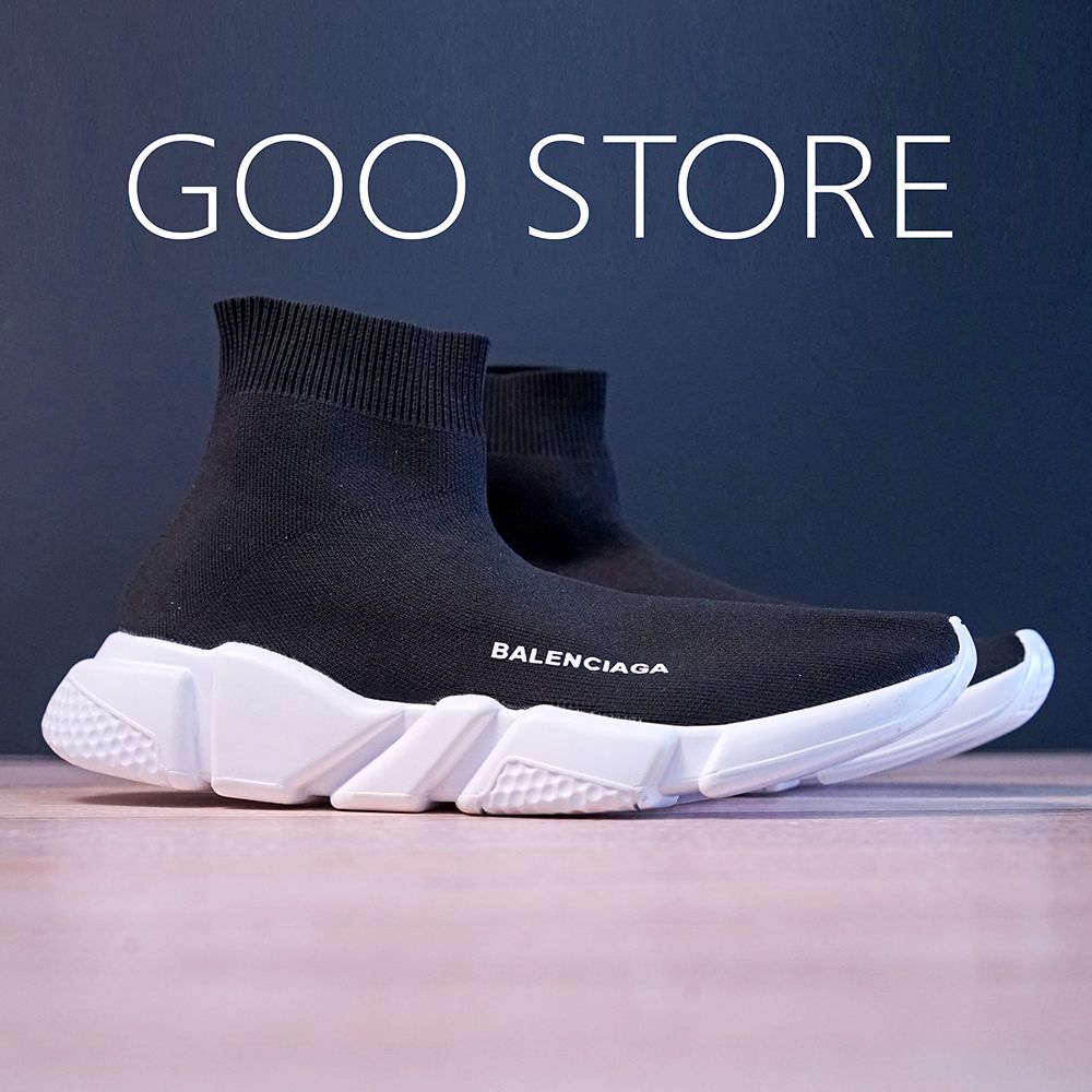  Giày Balenciaga đen trắng Speed Trainer 