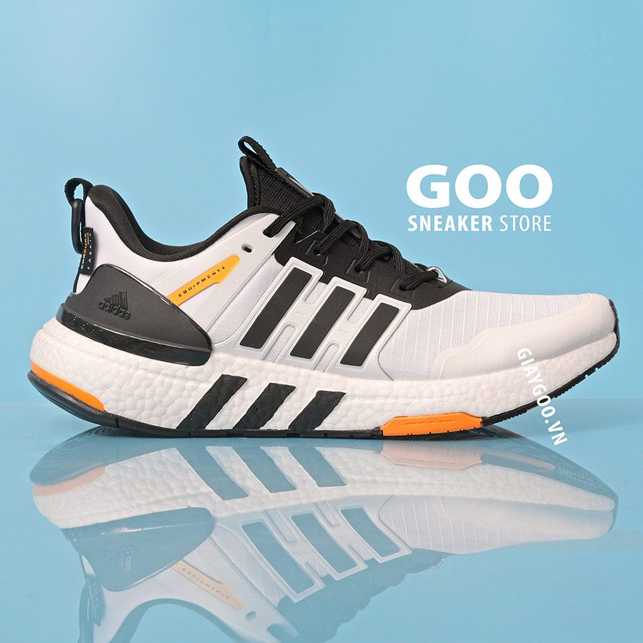  EQT Plus Trắng Sọc Đen Cam (Boost nén) Like Auth 