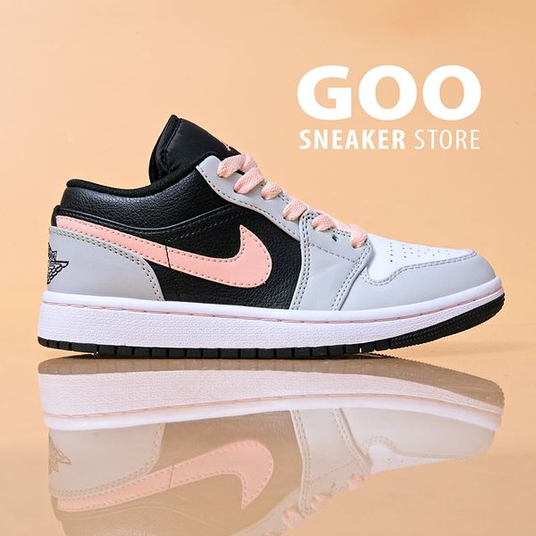 Jordan 1 Low Black Grey Pink siêu cấp rep 11