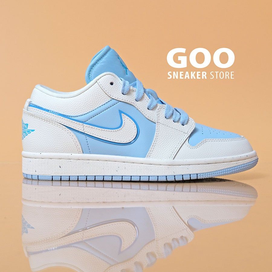  Jordan 1 Low Reverse Ice Blue (Like Auth) 