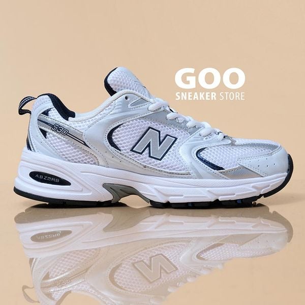  New Balance 530 White Silver Navy 