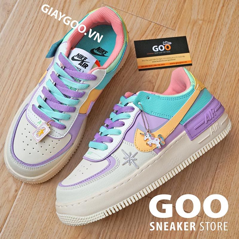 Nike Air Force 1 Shadow Tím (Tặng Phụ Kiện)