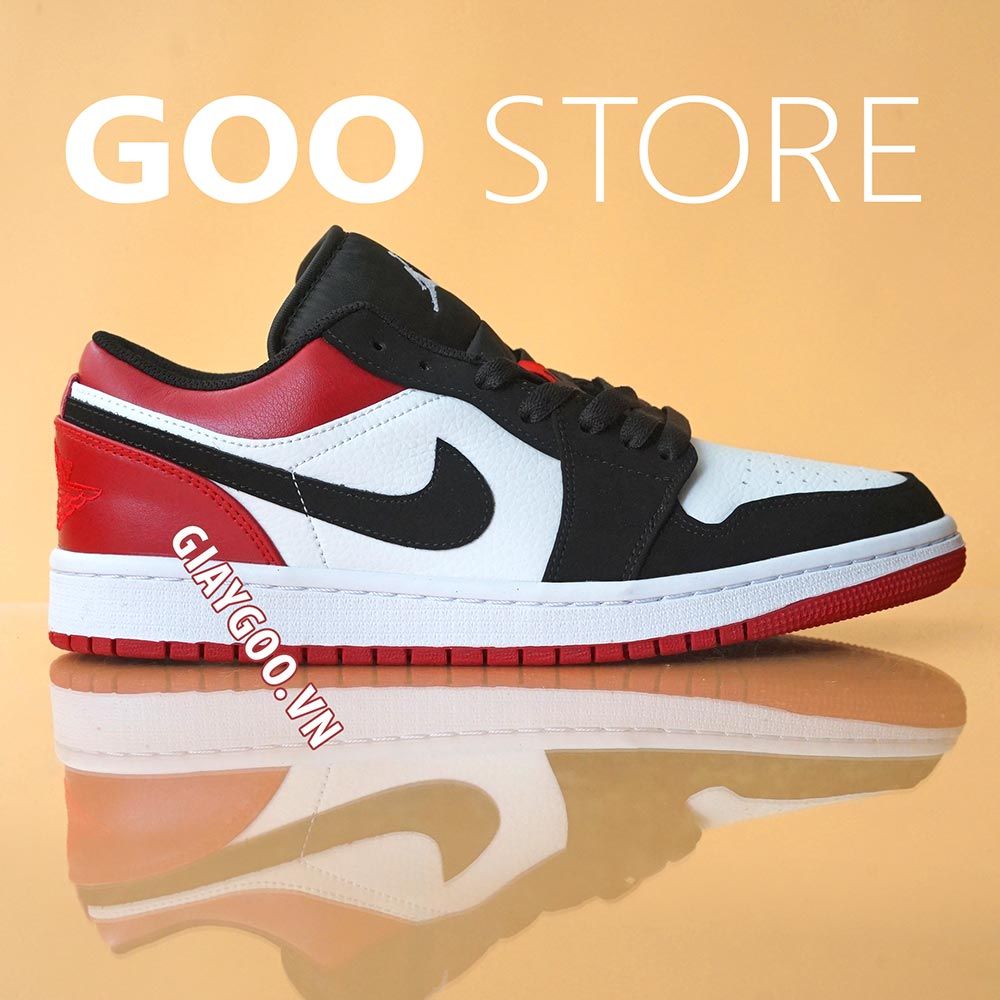  (Hàng trưng bày) Nike Air Jordan 1 Low Black Toe (Like Auth) 