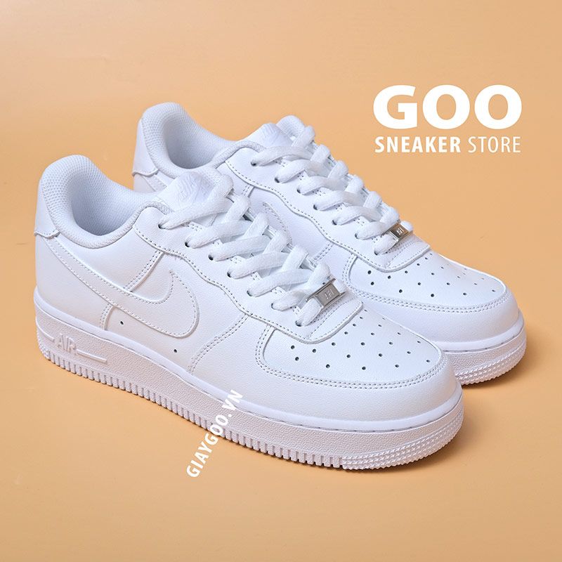 Nike Air Force 1 Trắng All White Like Auth (Bản Fix cận phiên bản Best nhất)