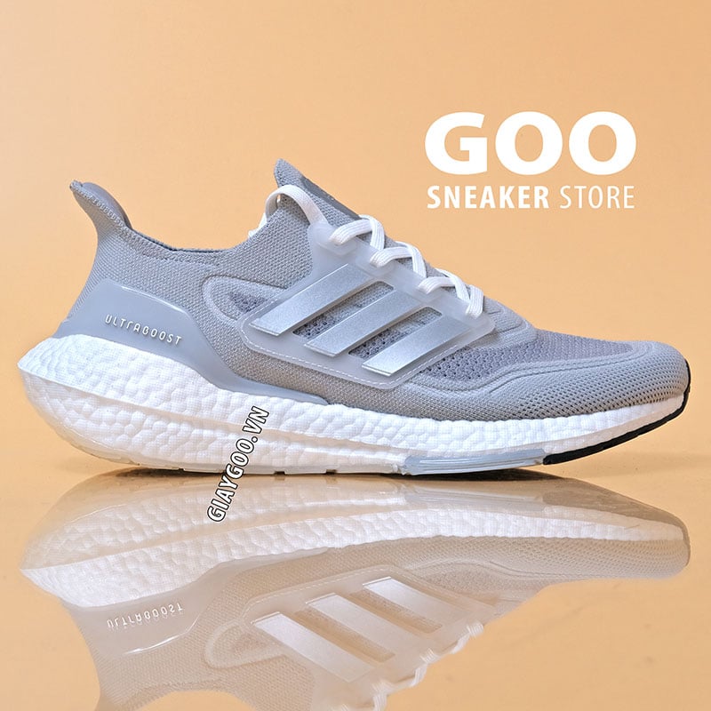 Ultraboost 21 Grey White Xam Dây trắng best quality like auth siêu cấp rep 11