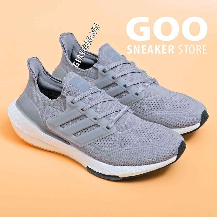  Ultra boost 21 Xám Đế Trắng (Boost nén) 