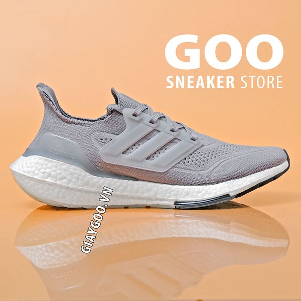  Ultra boost 21 Xám Đế Trắng (Boost nén) 