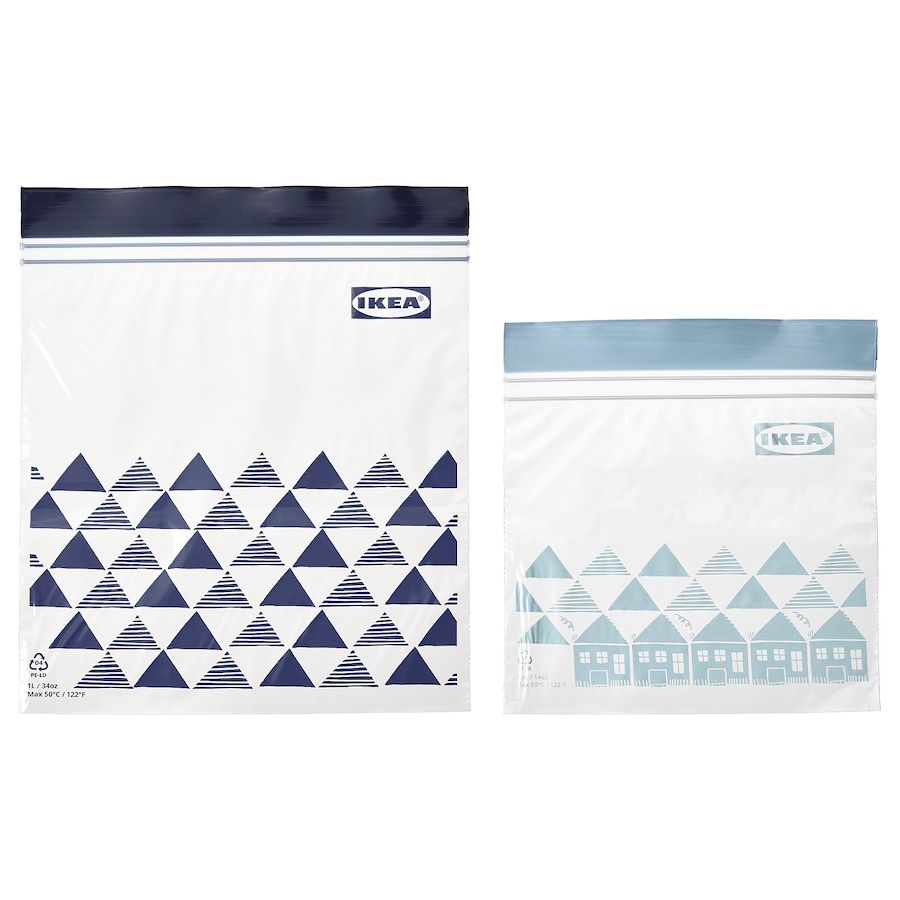 HỘP 60 TÚI ZIP LOCK IKEA ISTAD (1L + 0,4L)