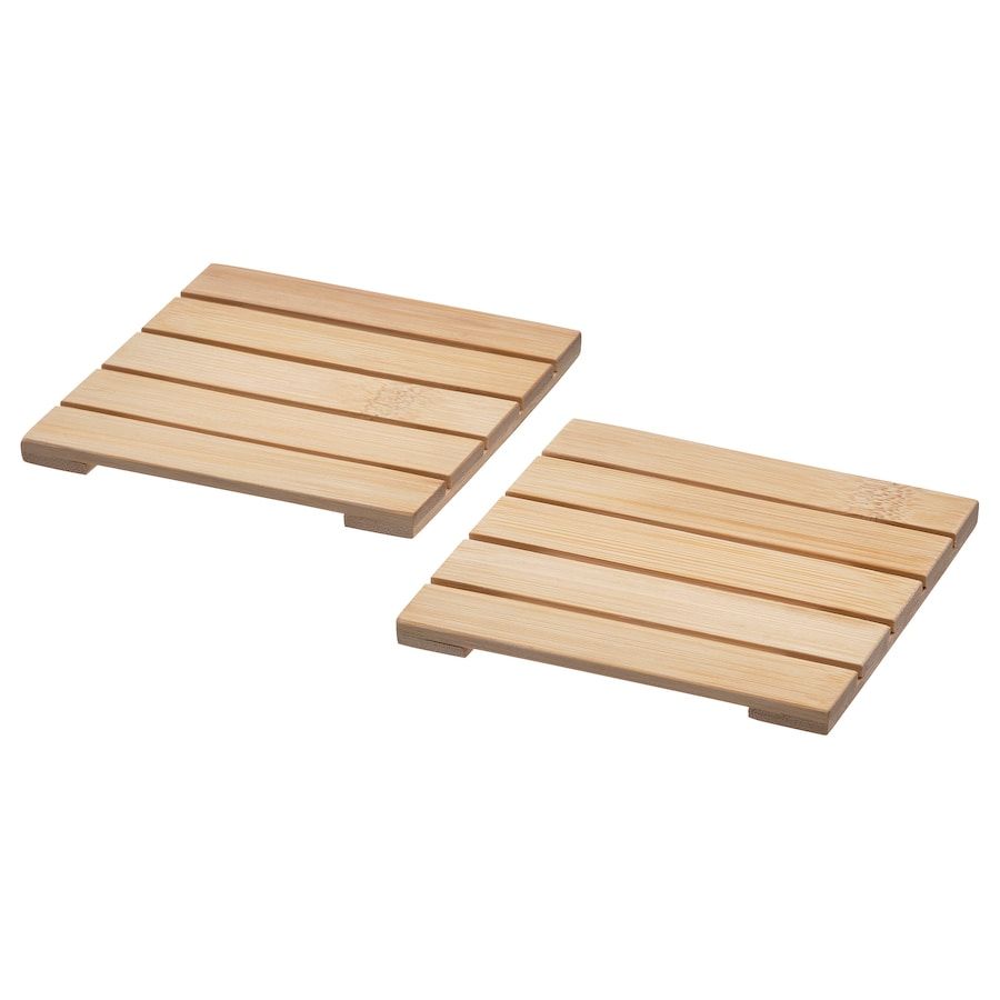 Bộ 2 ĐẾ LÓT CỐC TRE STRANDFLOKA IKEA