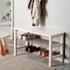 KỆ GIÀY GHẾ BĂNG TJUSIG IKEA - TRẮNG