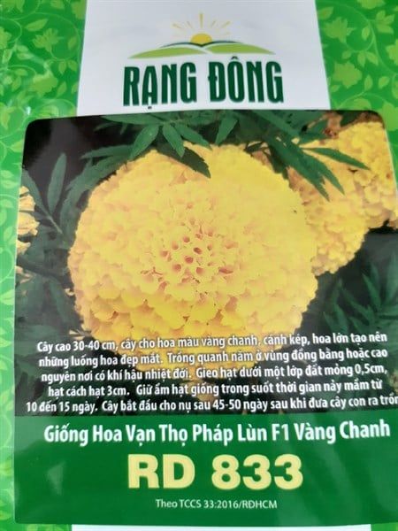 Vạn Thọ Pháp Lùn F1 ( vàng chanh) RD 833