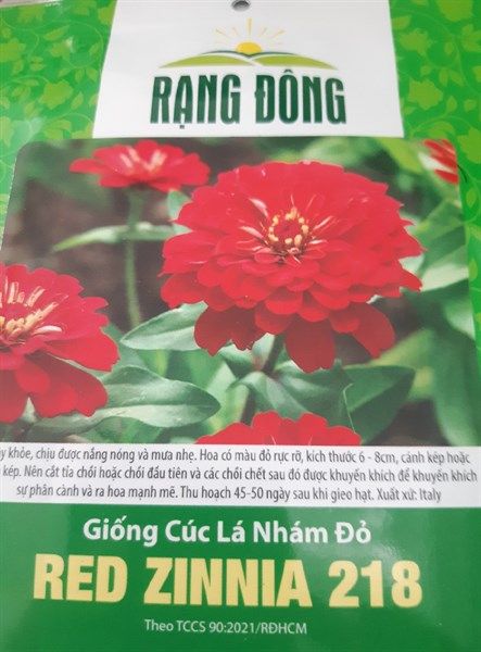 Cúc Lá Nhám Đỏ ( RED ZINNIA ) 218 - RD