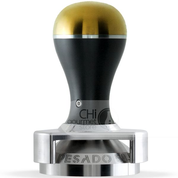 Tay nén cà phê có điều chỉnh- Tamper with Depth Adjuster Black & Gold Modular - Pesado