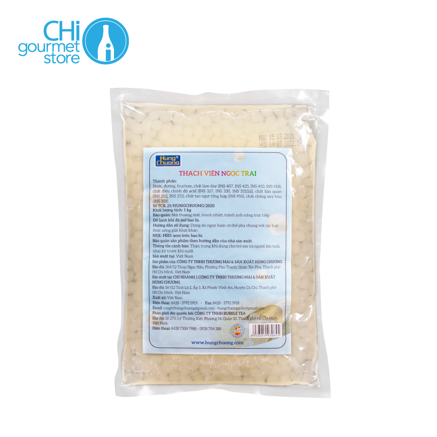 Thạch Viên Ngọc Trai Nguyên Vị 1kg/ 2kg - Hùng Chương