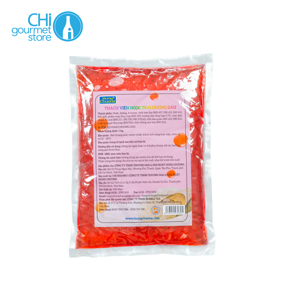 Thạch Viên Ngọc Trai hương Dâu 1kg/2kg - Hùng Chương