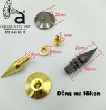  Chân đinh chén hứng bằng đồng nguyên chất mạ nikel M6 (Bộ 4 chiếc) 