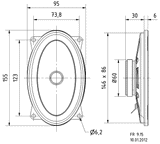  Củ loa rời toàn dải oval Visaton FR 9.15 