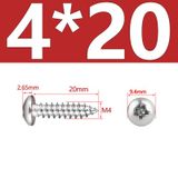  Vít gỗ đầu dù 4 cạnh Inox bắt loa M4 (Combo 20 con) 