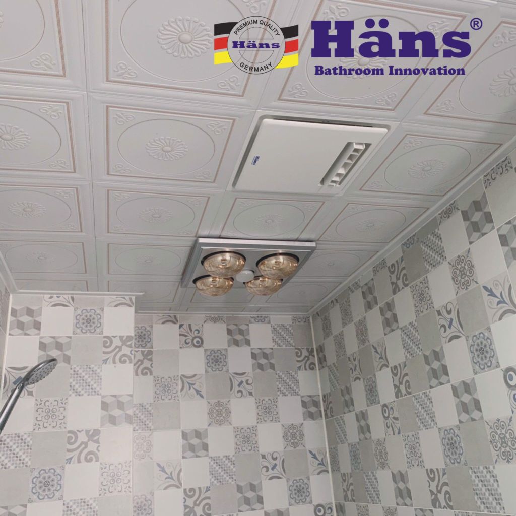 Quạt mát âm trần cho nhà vệ sinh Hans H10S (công tắc)