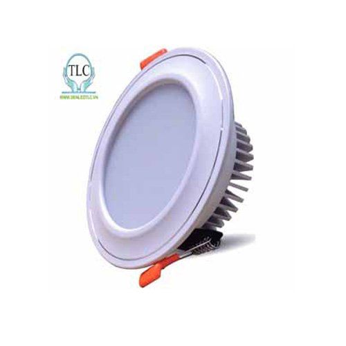 Đèn âm led trần mặt cong viền trắng 7W TLC 3 Màu