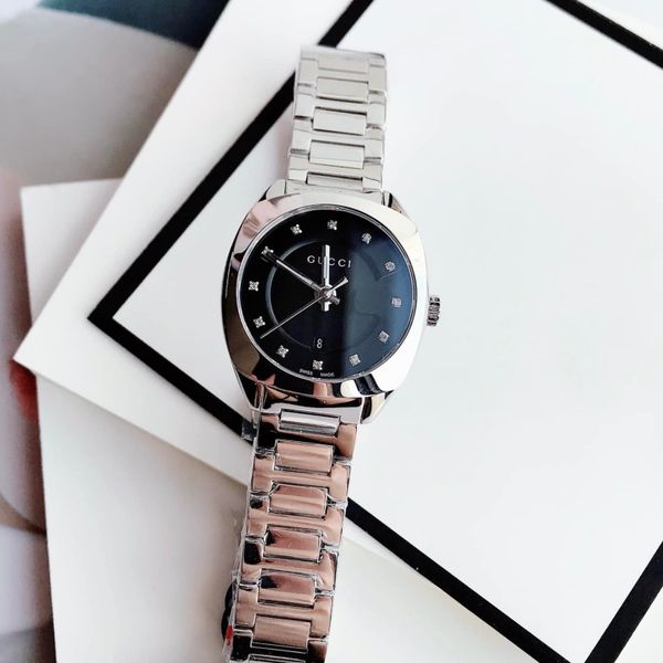 Gucci GG2570 Black Dial Diamond YA142503 29mm Đồng Hồ Nữ -Chính