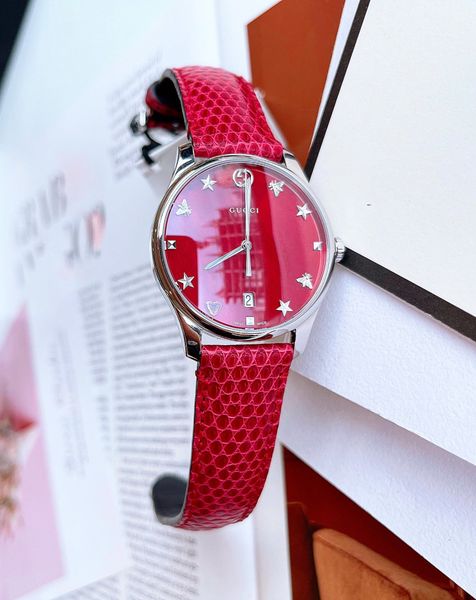 Ya1264041 Outlet (Đồng Hồ Nữ Gucci G-Timeless Red Mop Dial Red Leather  YA1264041 Màu)