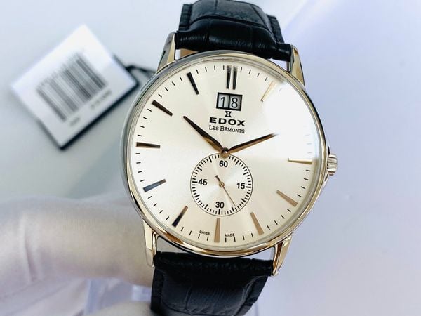 Edox Quartz 64012 3 AIN Men Les Bemonts Silver-Tone - Đồng Hồ Nam