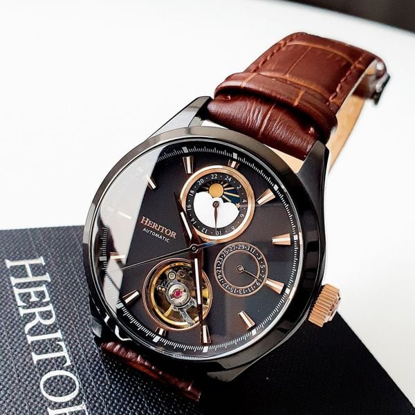 Heritor Automatic Sebastian Semi-Skeleton HERHR6905 Đồng Hồ Nam