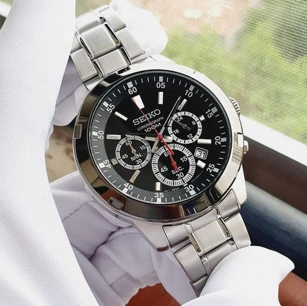 Seiko Quartz SKS611P1 SKS611 Chronograph 43mm Đồng Hồ