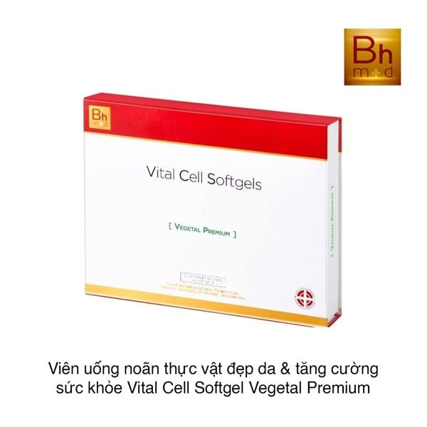 Viên Uống Noãn Thực Vật Dưỡng Trắng Chống Lão Hoá Da BhMed Vital Cell Softgel Vegetal Premium