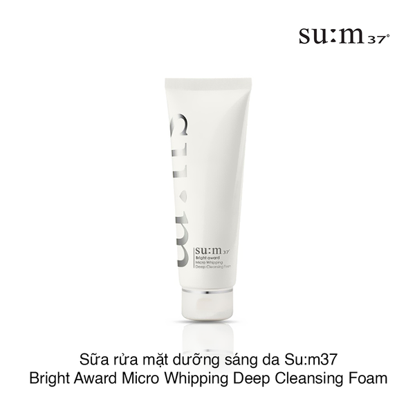 SỮA RỬA MẶT DƯỠNG SÁNG DA SUM37 BRIGHT AWARD MICRO WHIPPING DEEP CLEANSING FOAM