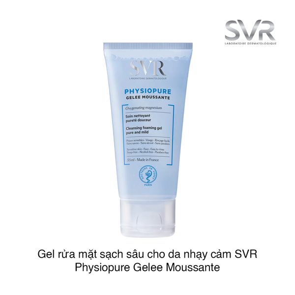 GEL RỬA MẶT SẠCH SÂU CHO DA NHẠY CẢM SVR PHYSIOPURE GELEE MOUSSANTE CLEANSING FOAMING GEL