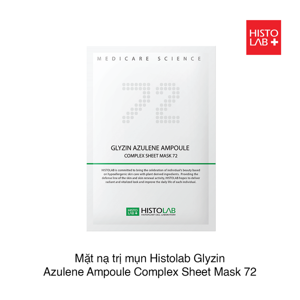 MẶT NẠ TRỊ MỤN HISTOLAB GLYZIN AZULENE AMPOULE COMPLEX SHEET MASK 72