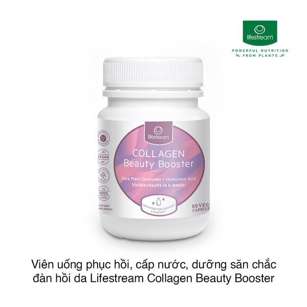 VIÊN UỐNG PHỤC HỒI, CẤP NƯỚC, DƯỠNG SĂN CHẮC ĐÀN HỒI DA LIFESTREAM COLLAGEN BEAUTY BOOSTER