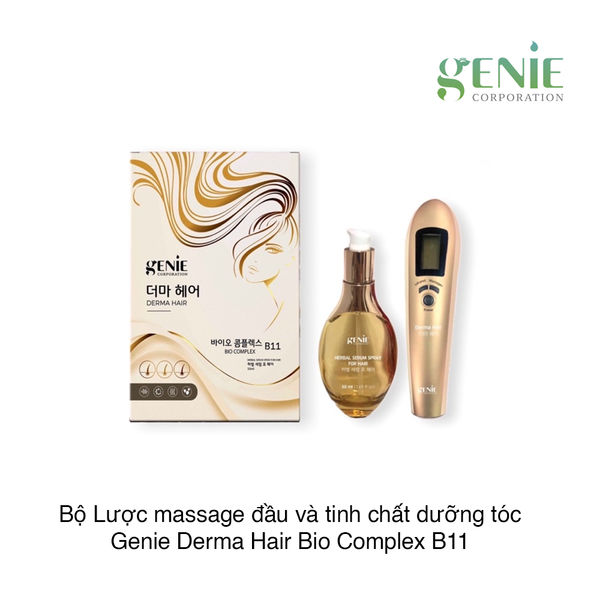 Bộ lược massage đầu và tinh chất dưỡng tóc Genie Derma Hair Bio Complex B11 (Hộp)