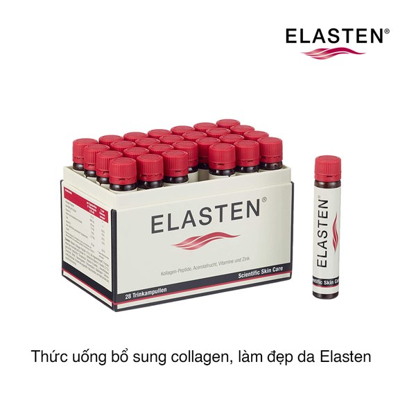 Thức uống bổ sung collagen, làm đẹp da Elasten 700ml (25 ml x 28 ống)