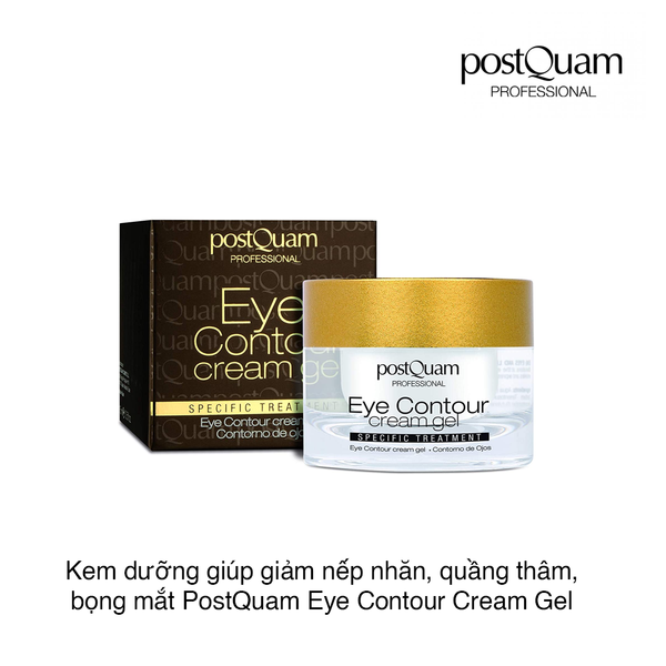Kem dưỡng giúp giảm nếp nhăn, quầng thâm, bọng mắt PostQuam Eye Contour Cream Gel 15ml (Hộp)