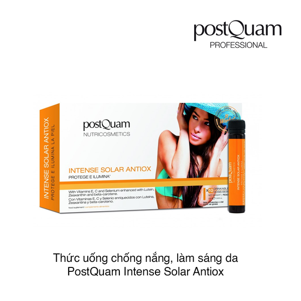 Thức uống chống nắng, làm sáng da PostQuam Intense Solar Antiox (25ml x 10 ống)