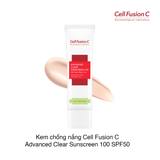 Kem chống nắng Cell Fusion C Advanced Clear Sunscreen 100 SPF50 50ml