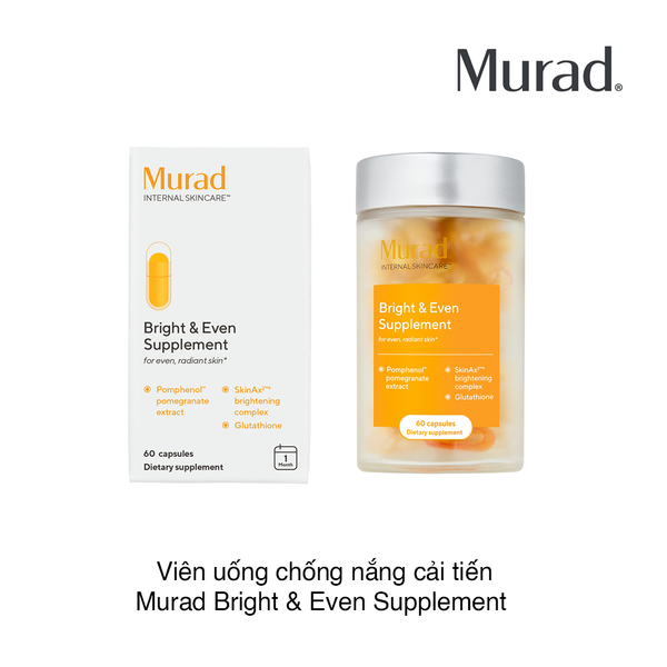 Viên uống chống nắng cải tiến Murad Bright & Even Supplement (60 viên) (Hộp)